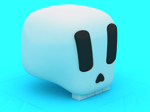 Simpatico mini teschio duo stilizzato kawaii teschio figure modelli di giocattoli stampabili 3D Modello di stampa 3D