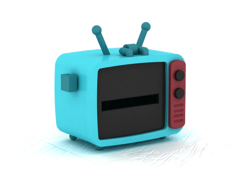 Retro TV DuoCute Cartoon Television Set 3D Print Model