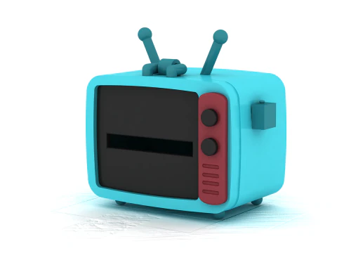 Retro TV DuoCute Cartoon Television Set 3D Print Model