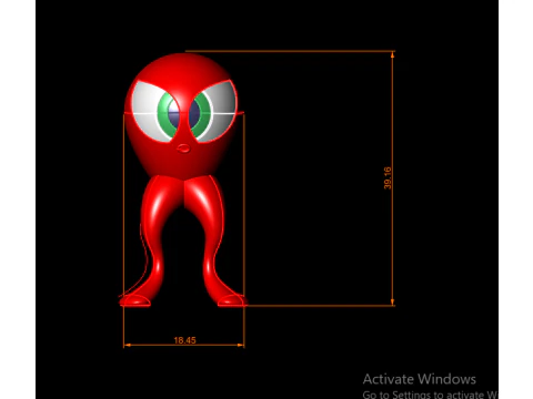 Cute Alien Octopus Du Stylized Cartoon Creature 3D Print Model