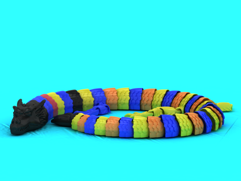 Mod&egrave;le imprimable 3D Mystic Chromatic Dragon Coil Fantasy Modèles 3D en vedette