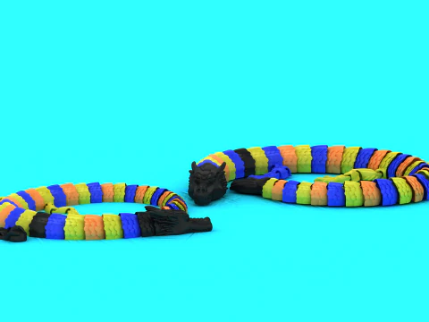 Mystic Chromatic Dragon Coil Fantasy 3D Printable Model 3D Print Model