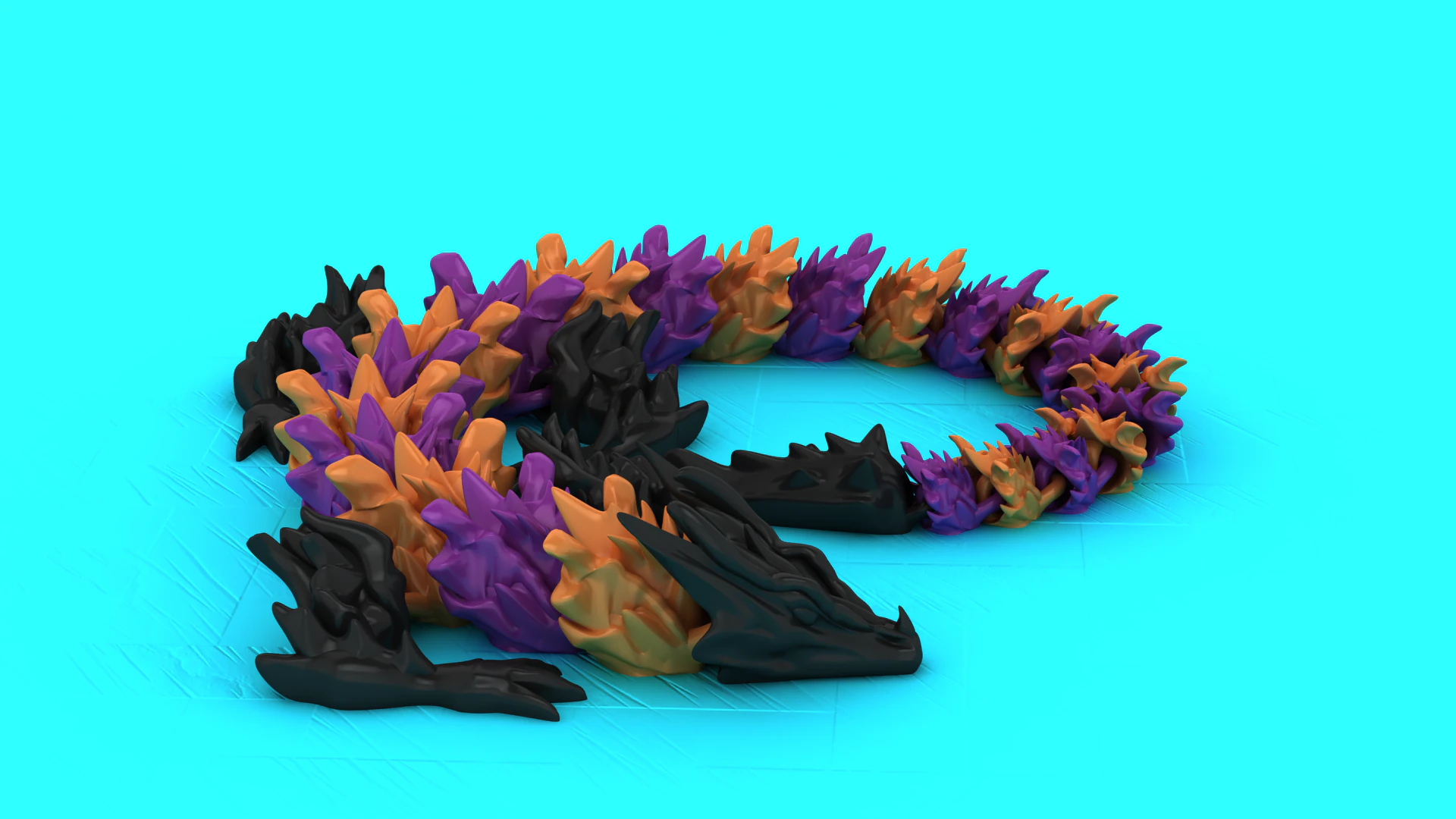 Inferno Amethyst Dragon Coil Fantasy 3D Printable Model 3D Print Model .c4d .max .obj .3ds .fbx .stl .blend 