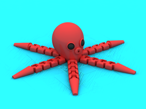 Cute Mechanical Octopus Toy 3D Printable Model 3D Print Model