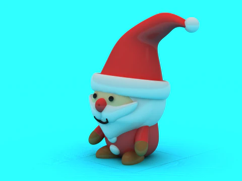 Estatueta fofa de Papai Noel modelo para impressão 3D de Natal Modelo de Impressão 3D