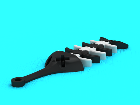 関節式機械脊椎尾モジュール式柔軟な 3D 印刷可能モデル 3Dプリントモデル