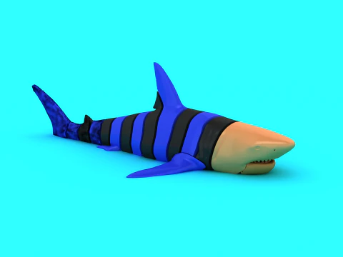 Articulated Shark Toy Cute Mechanical Sea Creature 3D Printable Model 3D Print Model
