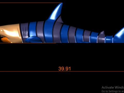 Articulated Shark Toy Cute Mechanical Sea Creature 3D Printable Model 3D Print Model