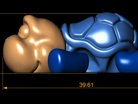 Estatueta de animal para impress&atilde;o em 3D de desenho animado de brinquedo de tartaruga de beb&ecirc; fofo Modelo de Impressão 3D