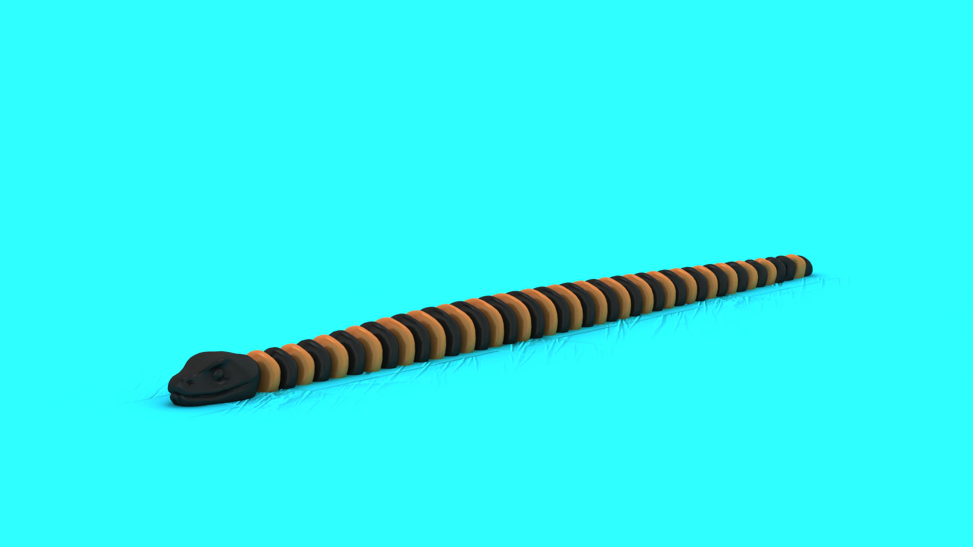 Articulated Snake Toy Flexible Segmented 3D Printable Model 3D Print Model .c4d .max .obj .3ds .fbx .stl .blend 