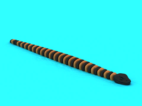 Articulated Snake Toy Flexible Segmented 3D Printable Model 3D Print Model