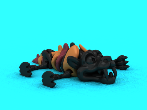 3D-модель іграшкового милого фентезійного персонажа Сонного монстра 3D Принт Модель