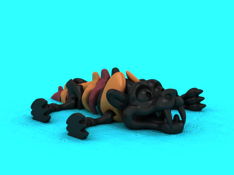 Sleepy Monster Creature Toy Cute Fantasy Character 3D Mode 3D Print Model