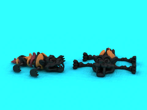 Sleepy Monster Creature Toy Cute Fantasy Character 3D Mode 3D Print Model