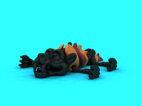 Sleepy Monster Creature Toy Cute Fantasy Character 3D Mode 3D Print Model