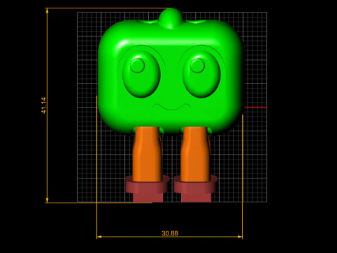 Cute Apple Tree Character Toy Stylized Cartoon 3D Print Model