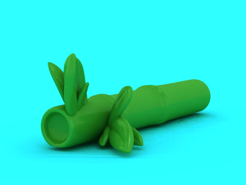 竹芽装饰玩具简约绿色自然灵感 3D 打印模型