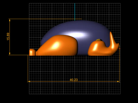 Model Title Sleepy Cartoon Duck Toy Cute Lying Duck Character 3D Print Model