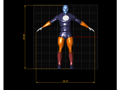 Title Cartoon Character Lying Flat Pose Stylized 3D Human Figure 3D Print Model