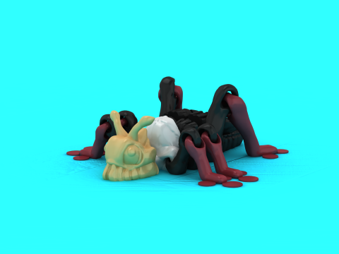 Title Stylized Insect Skeleton Creature Creepy Fantasy Description 3D Print Model