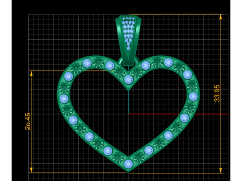 Diamond Setting Layout Map Round Cut Stone Placement for Custom Jewelry Design 3D Print Model