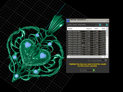 Butterfly Heart Filigree Pendant with Gemstones 3D Printable 3D Print Model