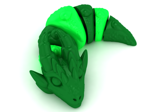 Jouet de puzzle dragon mignon imprimable en 3D Modèles 3D en vedette