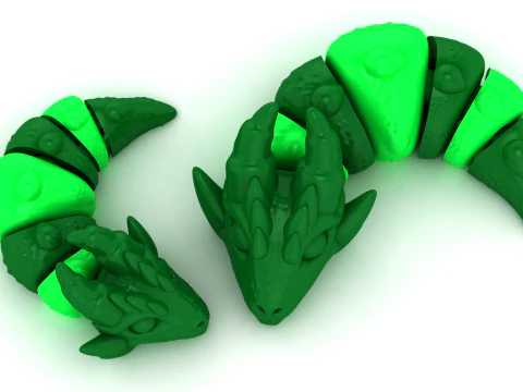 Cute Dragon Puzzle Toy 3D Printable 3D Print Model