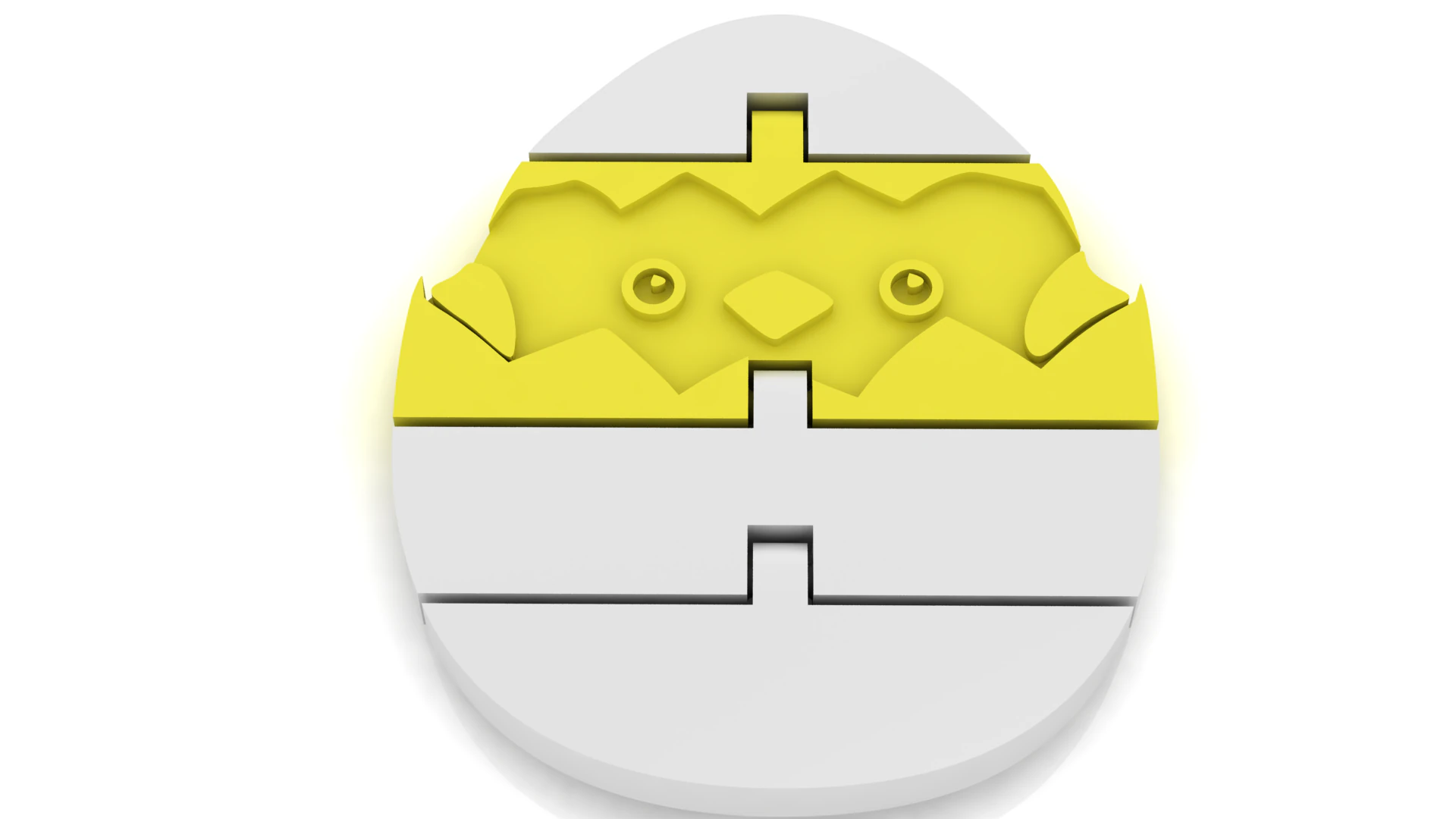 Cute Chick Puzzle Toy 3D Printable 3D Print Model .c4d .max .obj .3ds .fbx .stl .blend