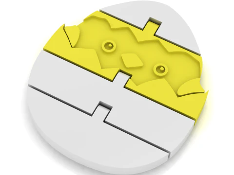 Cute Chick Puzzle Toy 3D Printable 3D Print Model