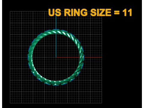 Ruby Cuban Link Ring Luxury Floral Gemstone Statement Band 3D Print Model