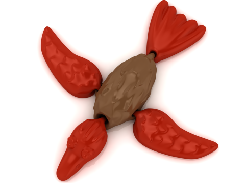 Niedliches stilisiertes Vogelspielzeug zum 3D-Drucken 3D Druckmodell