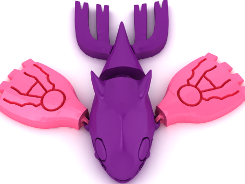 Articulated Fantasy Squid Creature 3D Printable 3D Print Model