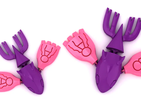 Articulated Fantasy Squid Creature 3D Printable 3D Print Model