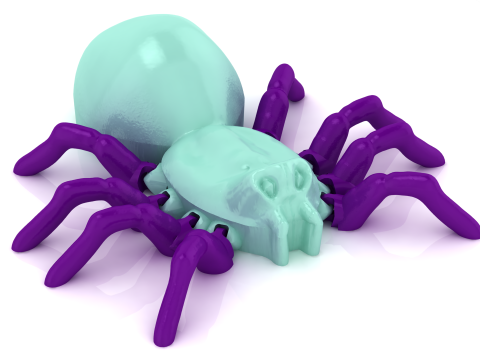 Śliczny, przerażający pająk-potw&oacute;r stylizowany do druku 3D Model do druku 3D