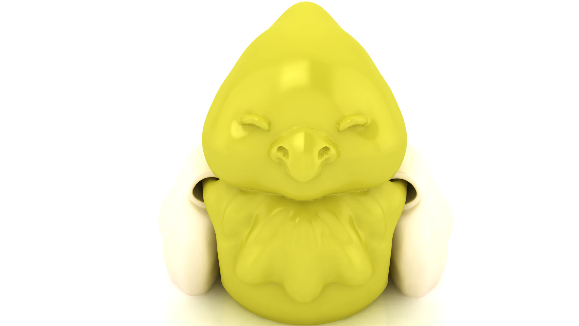 Sleepy Dumpling Creature Cute Stylized 3D Printable 3D Print Model .c4d .max .obj .3ds .fbx .stl .blend