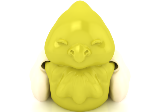 Criatura de bolinho sonolento fofa estilizada em 3D para impress&atilde;o Modelo de Impressão 3D