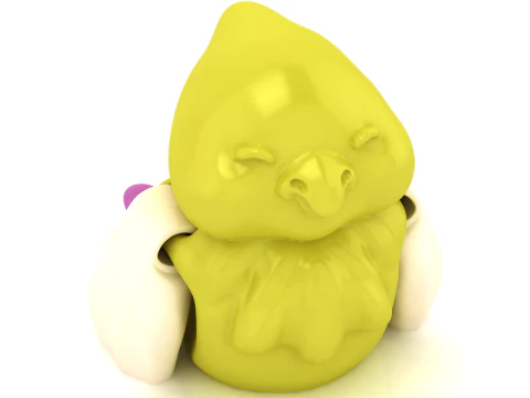 Sleepy Dumpling Creature Cute Stylized 3D Printable 3D Print Model