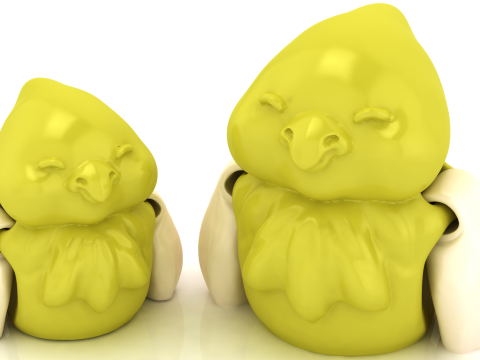 Sleepy Dumpling Creature Cute Stylized 3D Printable 3D Print Model