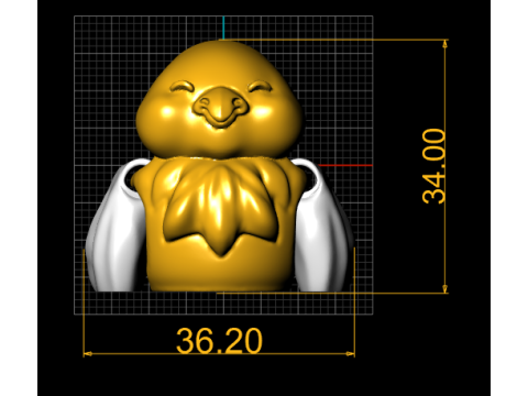 Sleepy Dumpling Creature Cute Stylized 3D Printable 3D Print Model