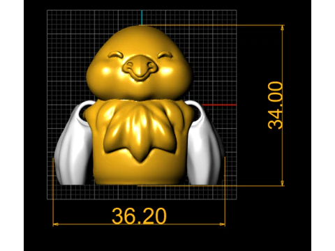 Sleepy Dumpling Creature Cute Stylized 3D Printable 3D Print Model