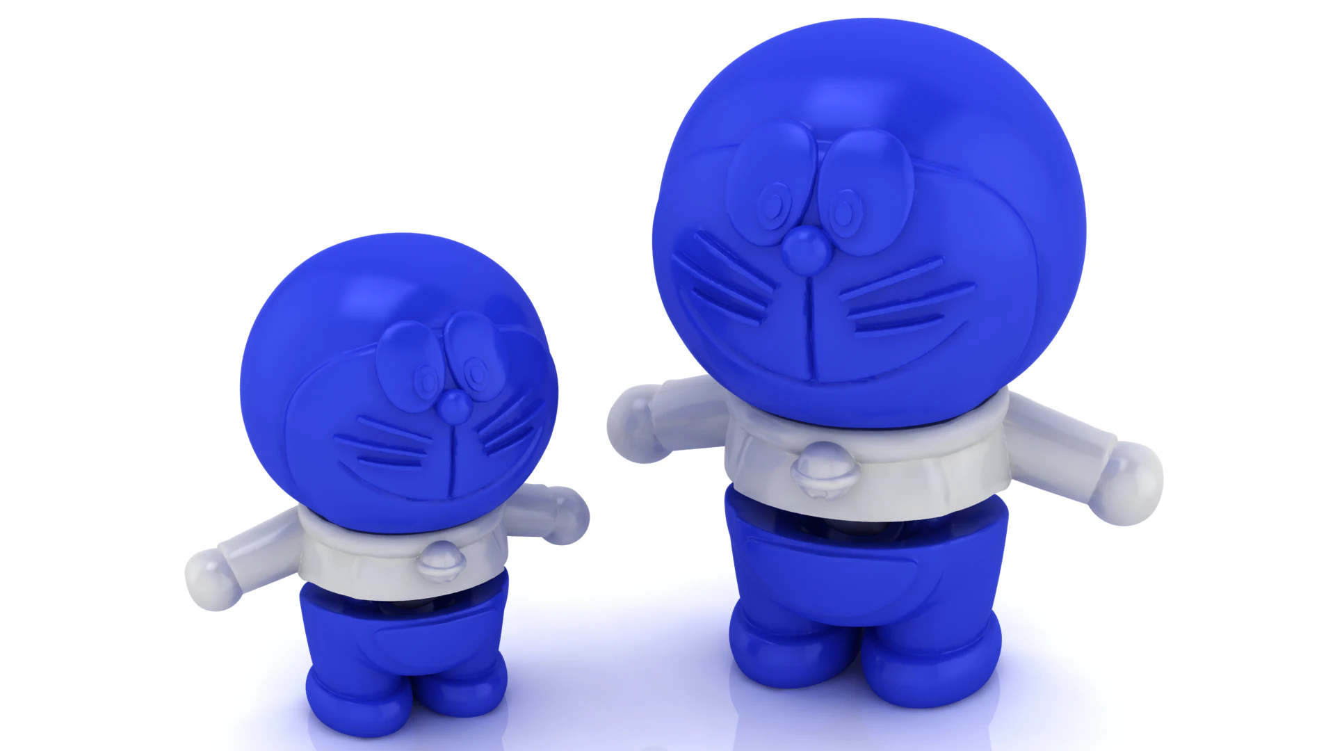 3D Printable Cute Blue Robot Toy Figure 3D Print Model .c4d .max .obj .3ds .fbx .stl .blend 
