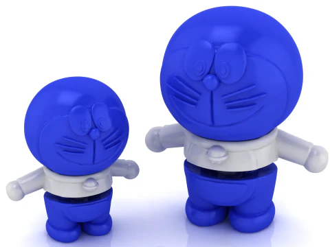 3D-печать милой синей игрушечной фигурки робота 3D Принт Модель