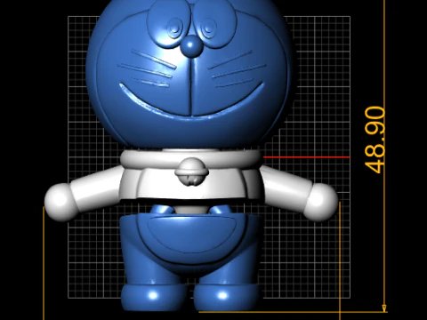 3D Printable Cute Blue Robot Toy Figure 3D Print Model