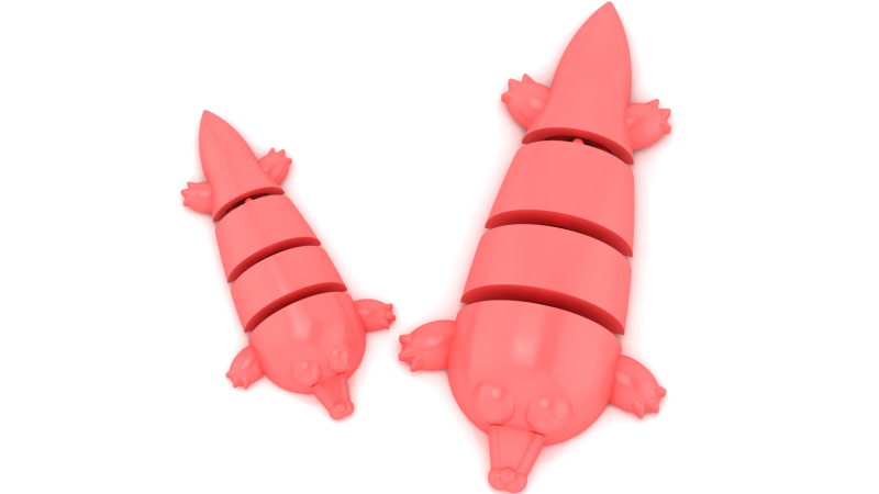 3D Printable Stylized Armadillo Toy Model 3D Print Model .c4d .max .obj .3ds .fbx .stl .blend 
