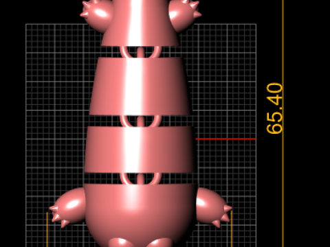 3D Printable Stylized Armadillo Toy Model 3D Print Model