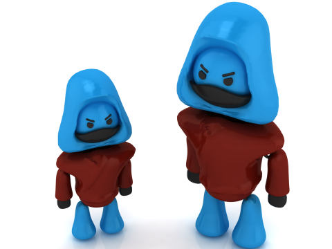 3D 可打印连帽人物玩具模型 3D 打印模型