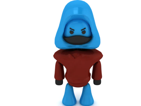 3D Printable Hooded Character Toy Model 3D Print Model