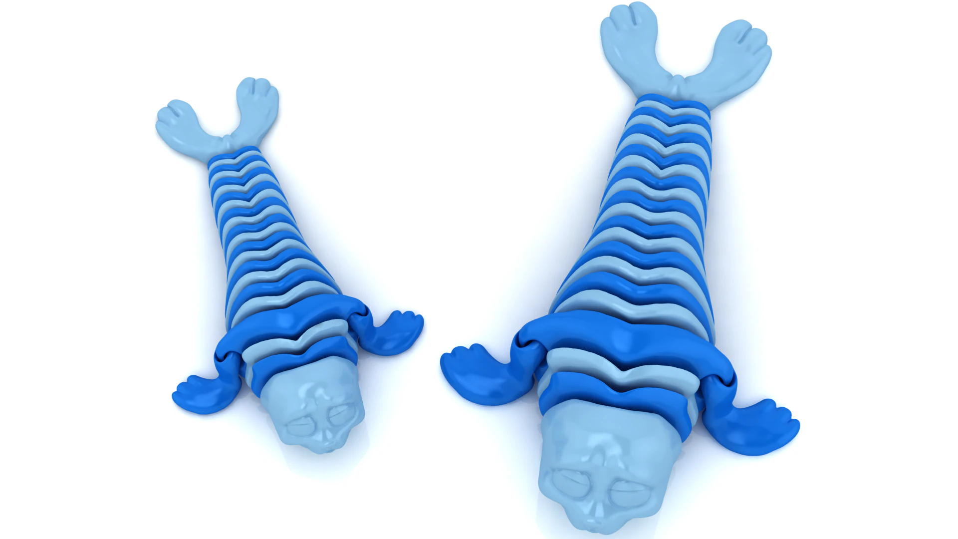 3D Printable Stylized Skeleton Creature Model 3D Print Model .c4d .max .obj .3ds .fbx .stl .blend