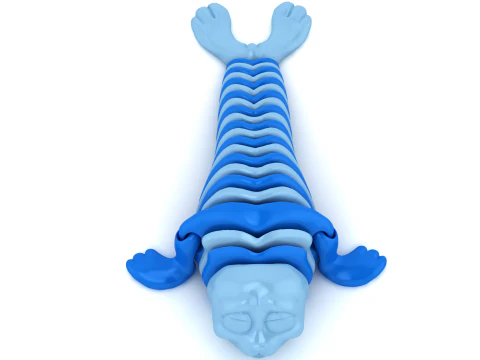 3D Printable Stylized Skeleton Creature Model 3D Print Model